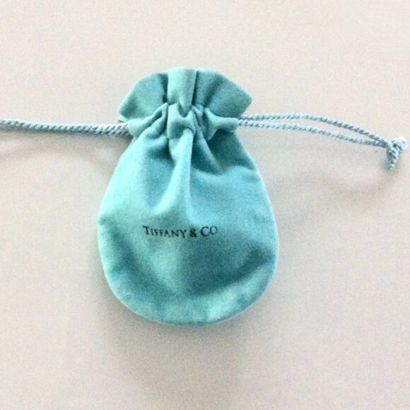 Tiffany & Co. Jewelry - Authentic Tiffany & Co. Small Blue-Suede Drawstring Closure Jewelry Pouch